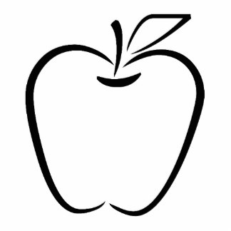 Cartoon Apple Photo Statuettes, Cutouts & Sculptures | Zazzle