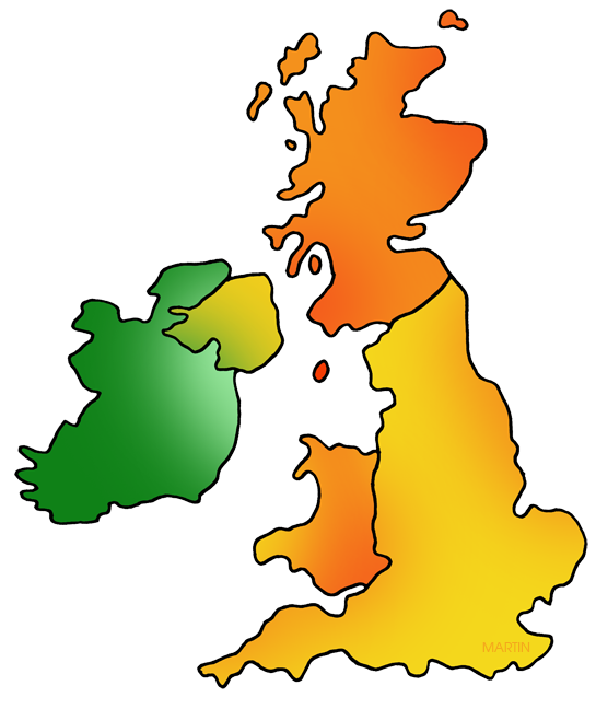 Blank ireland clipart map