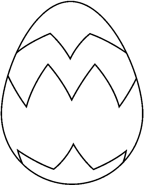 Easter eggwith polka dots black and white clipart