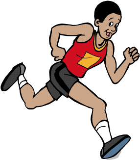 Cartoon People Running Clipart