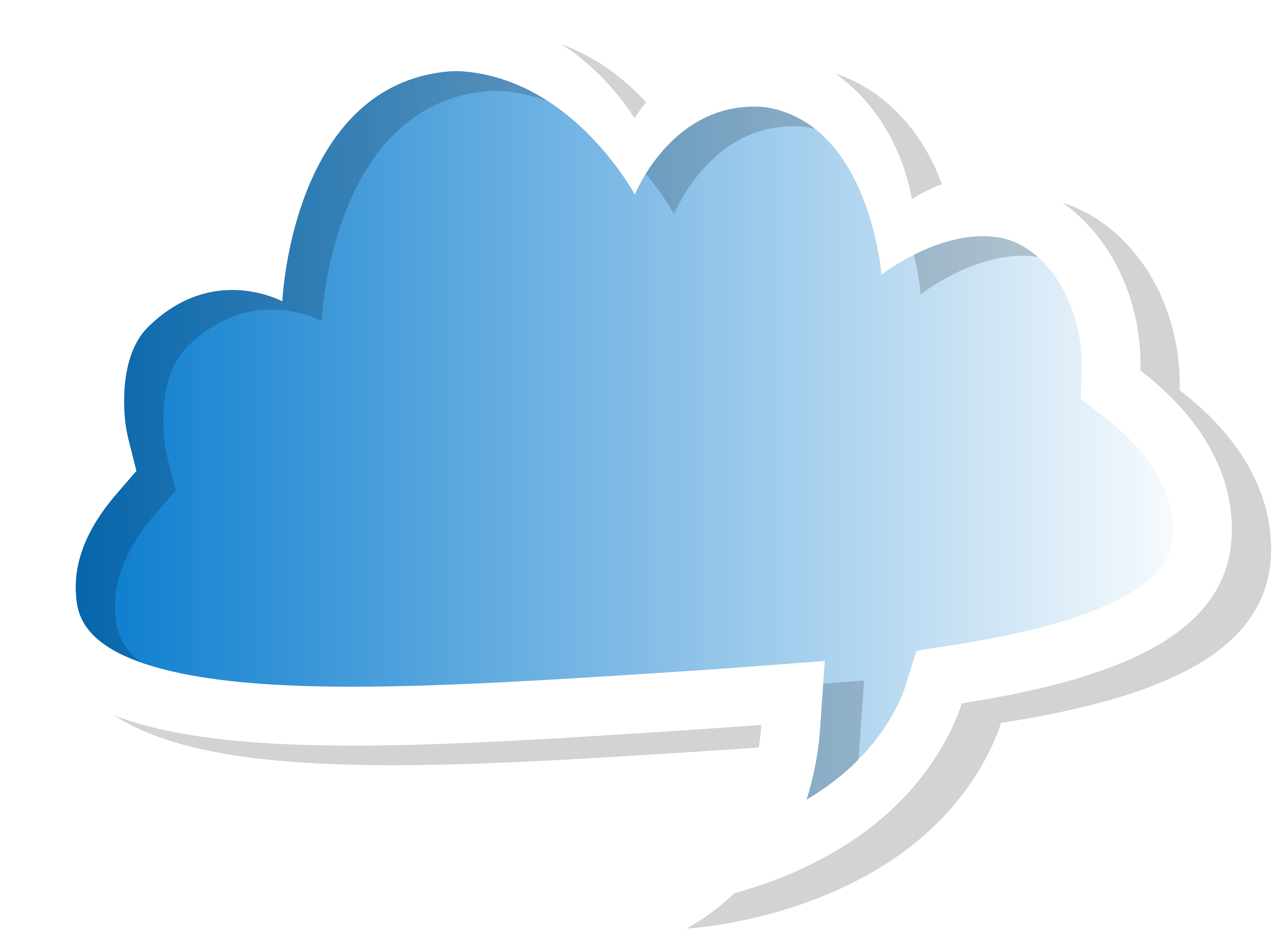 Cloud Bubble Speech Blue PNG Clip Art Image