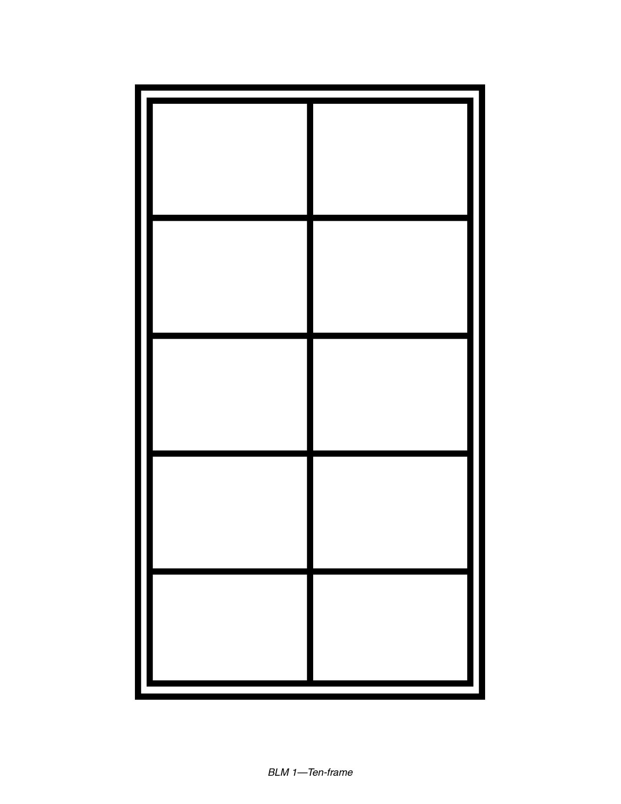 Blank Ten Frame Clipart