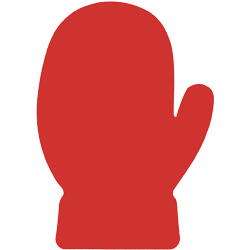 Red mitten clipart
