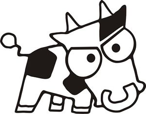 JDM mad cow car sticker decal, crazy angry mad drift cow DRIFT ...