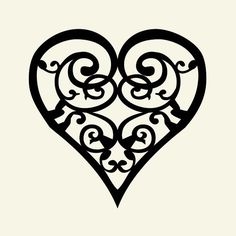 Scroll Heart Clipart