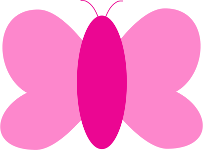 Pink Butterfly Border - Free Clipart Images