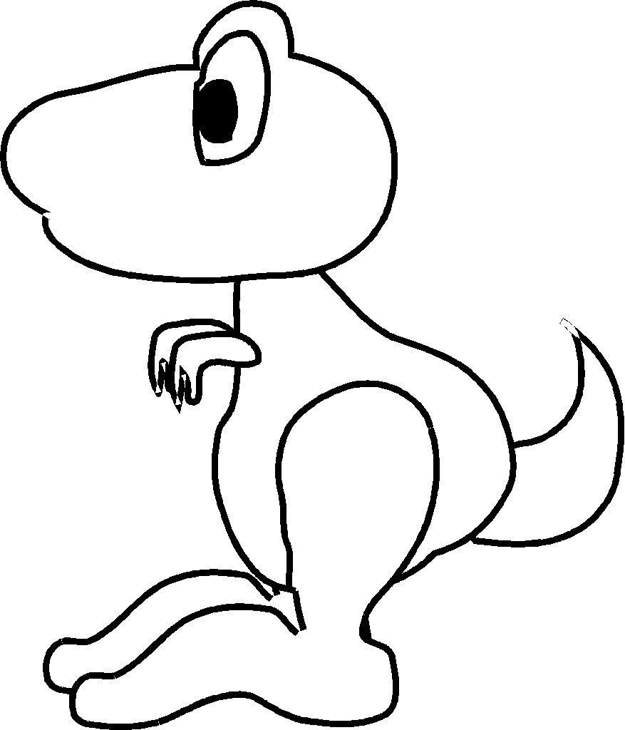 Funny Dinosaur Printable Coloring Page For Kids Kids Coloring Pages