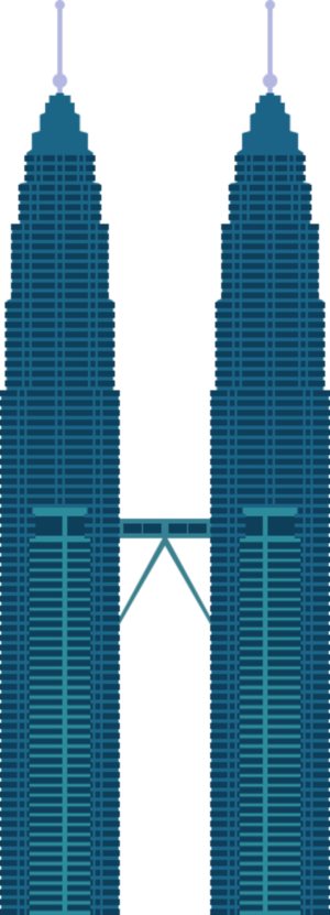Petronas Twin Towers - vector Clip Art