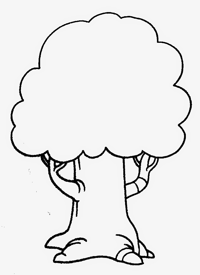 Dunia Sekolah: Gambar Hitam Putih (Drawing) - Bunga & Pokok