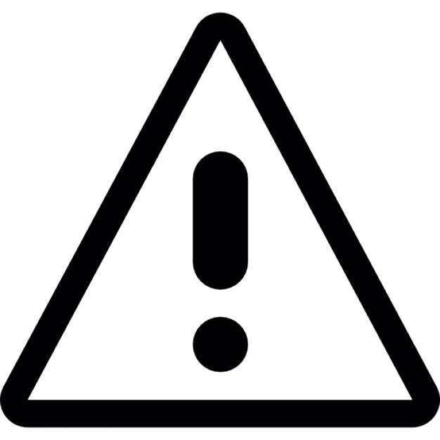 Error advice triangle with exclamation mark Icons | Free Download