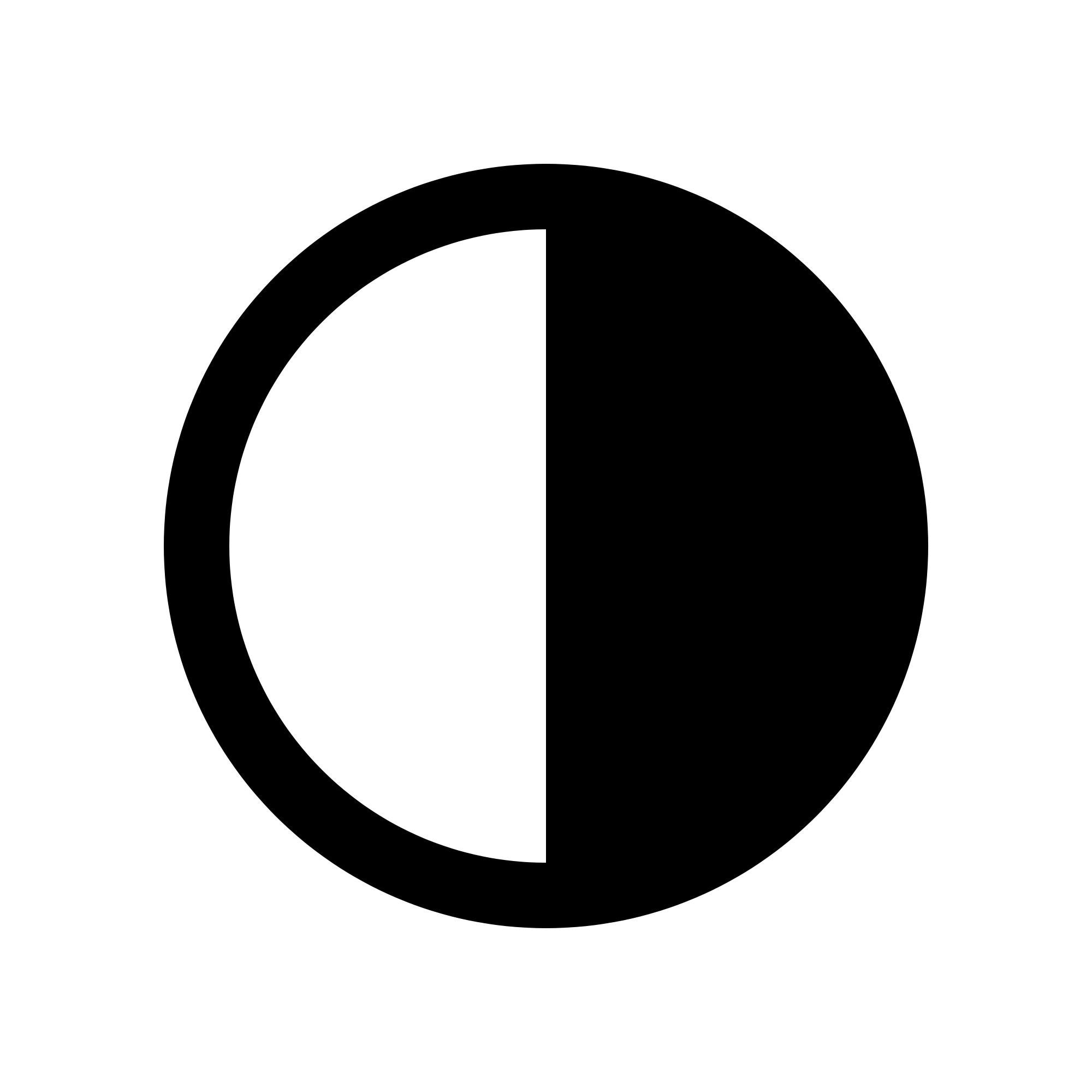 First quarter moon clipart