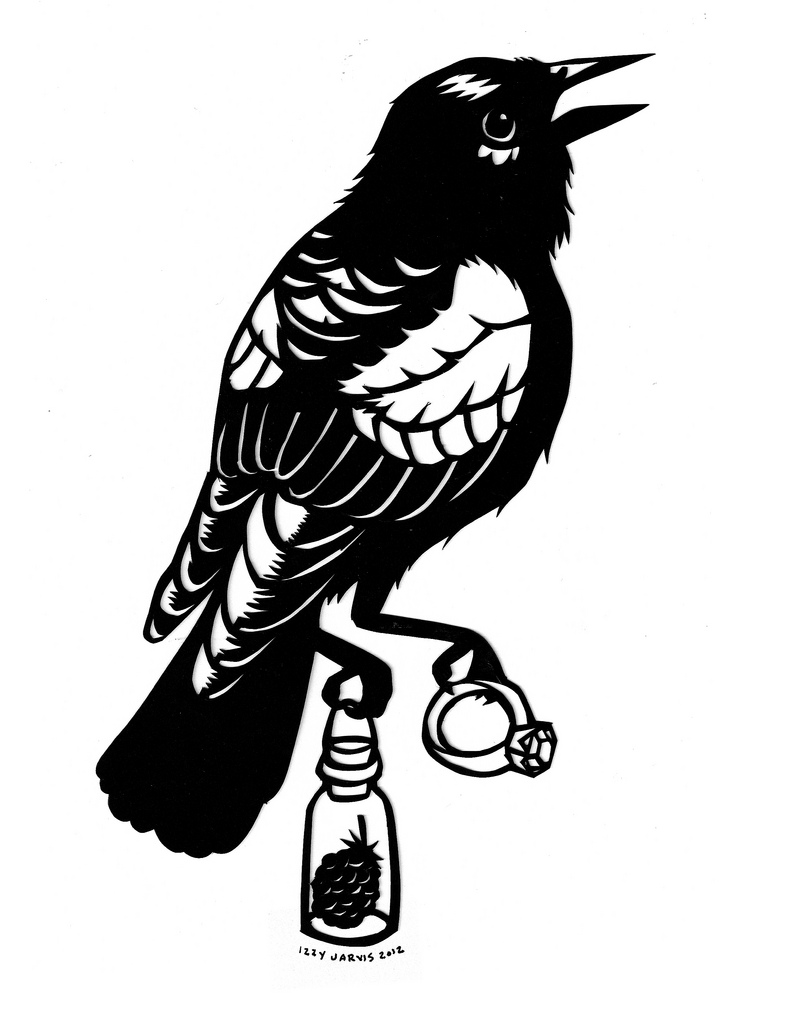 Redwing Blackbird | paper cut out | Izzy Jarvis | Flickr