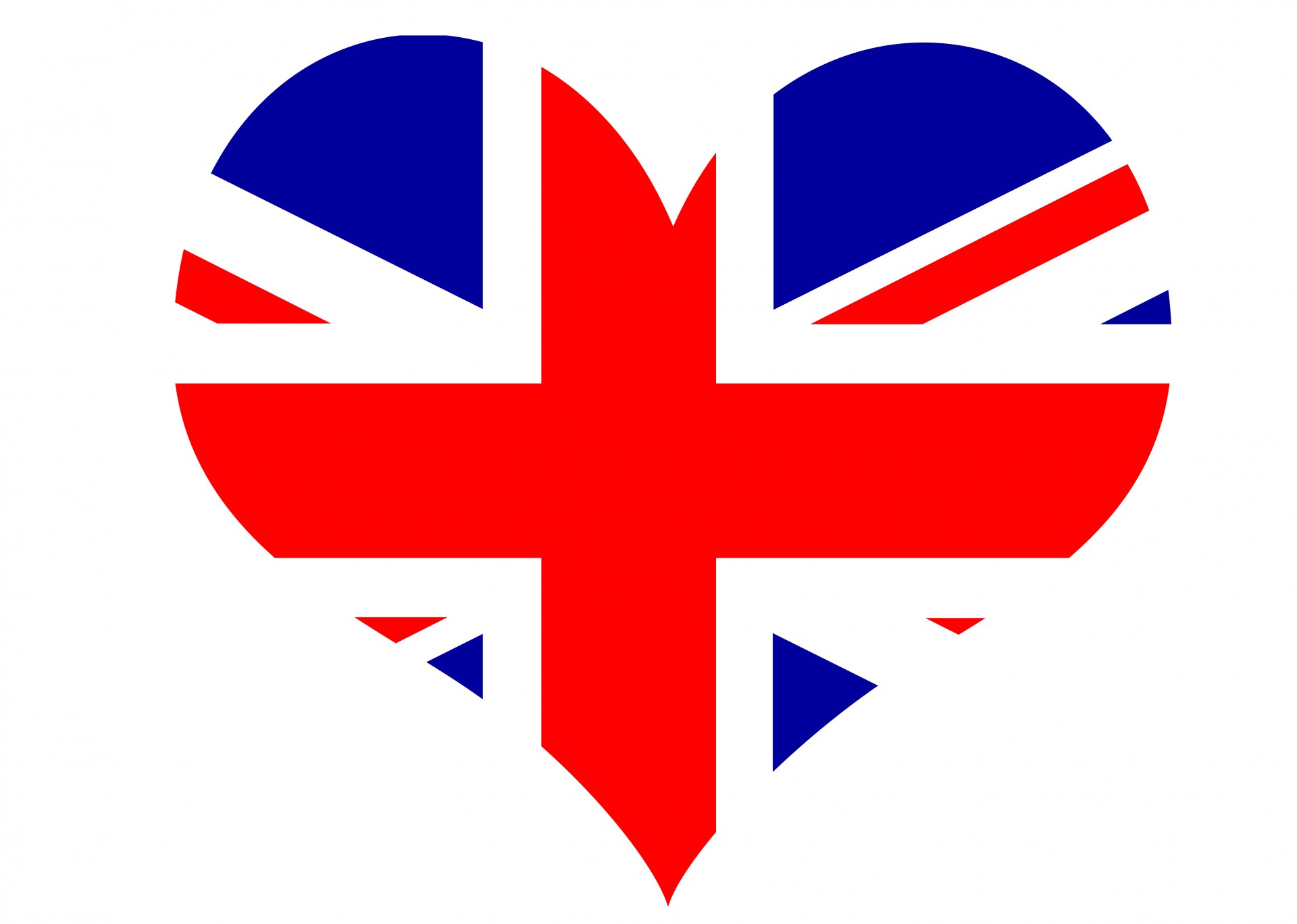 Uk flag heart clipart