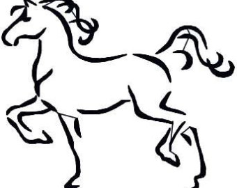 Sea Horse Outline