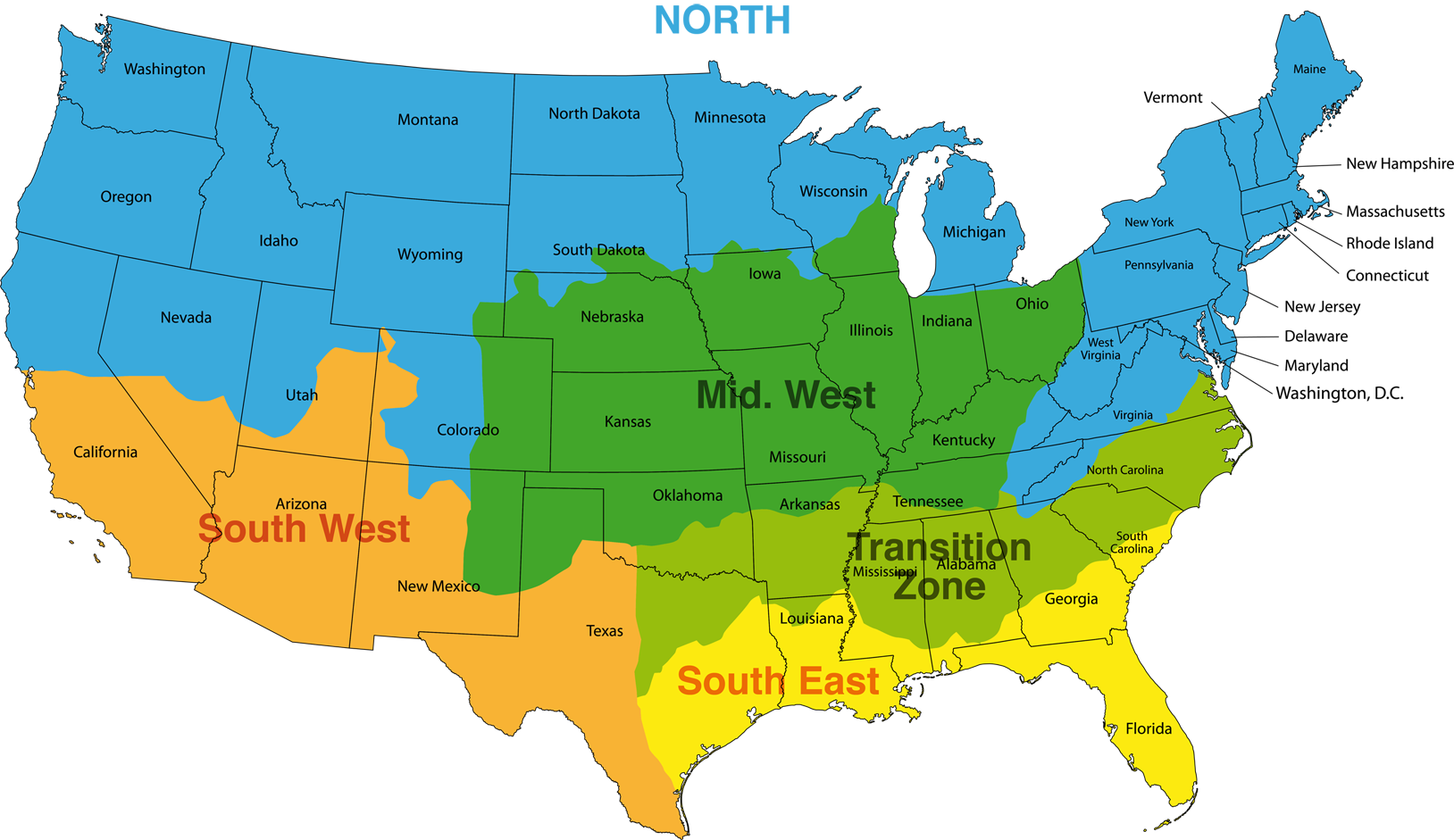 Zone Map Midwest United States | Like Success