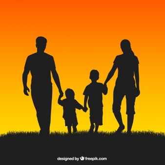 Family silhouettes Vector | Free Download