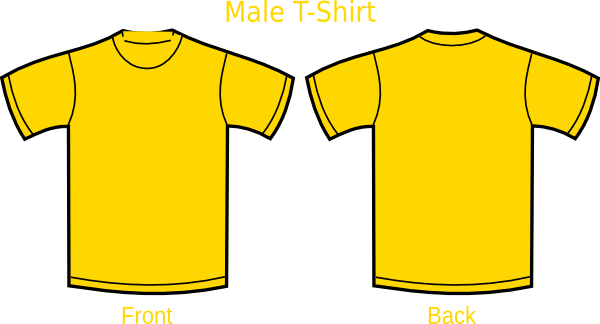Blank T Shirt Front And Back Template - ClipArt Best