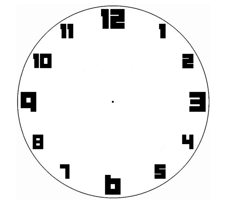 Blank Analog Clock Face