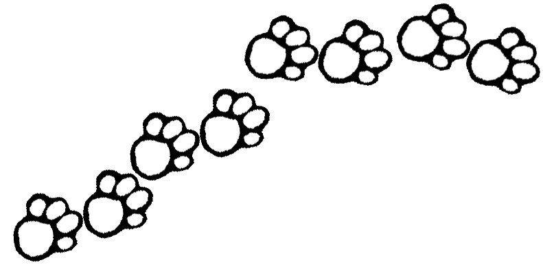 Paw Print Clip Art Outline