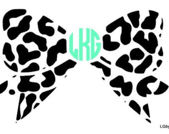 Cheetah Print Bow Clipart