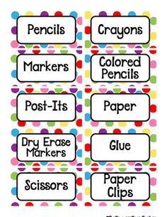 Polka Dot Labels | Chevron Binder Covers, Binder Cover T…