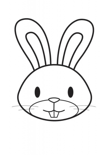 Flowers For > Easter Bunny Head Outline