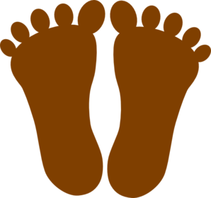 Brown Footprints Clipart