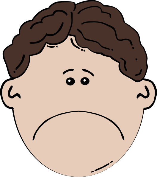 Boy sad face clipart