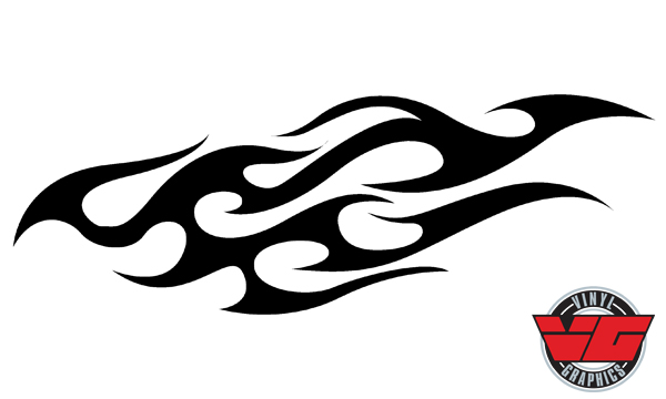Vehicle Graphics - Flame Decals - VG960 Tribal Flame Decal
