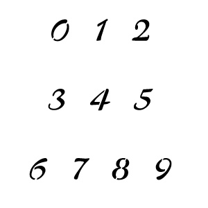 CCN0057 Airfoil Script Number Stencils | Flickr - Photo Sharing!