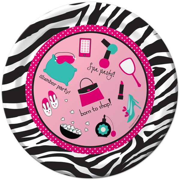 Pink Zebra Icon Round Lunch Plates (8), FREE shipping offer, 50 ...