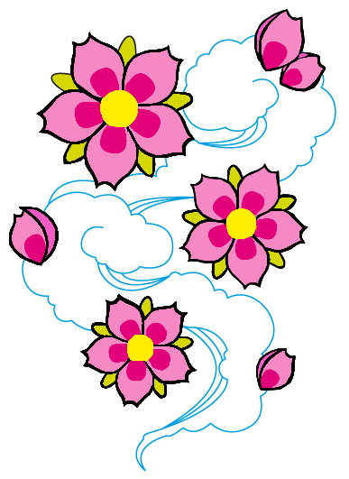 Cartoon Cherry Blossom
