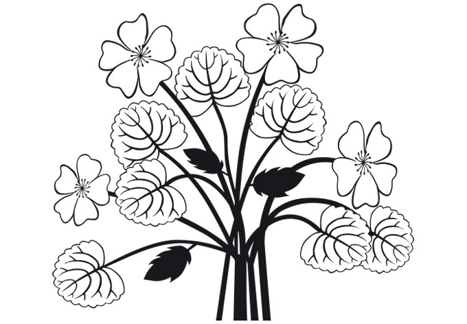 Flower Bouquet Wall Sticker - beautiful wall decoration - Wall ...