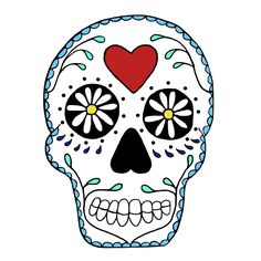 Simple sugar skull clipart