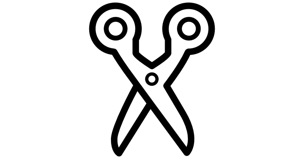 Scissors outline pointing down - Free Tools and utensils icons