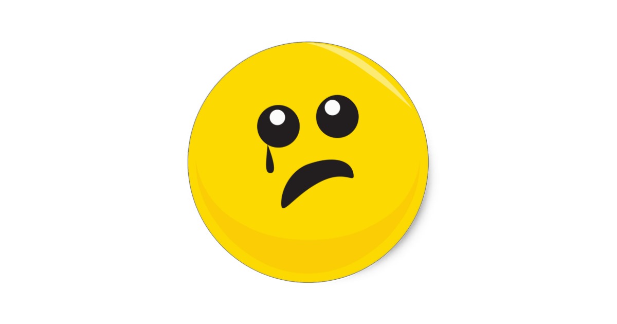 Sad Face Stickers | Zazzle