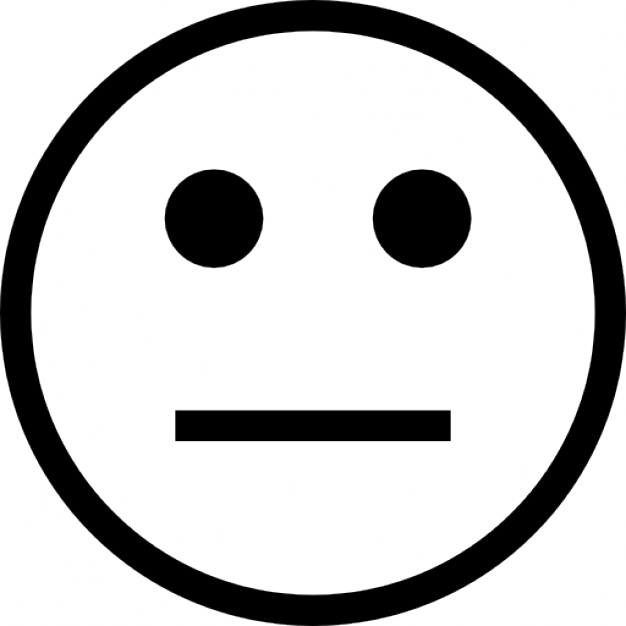 Emoticon with straight mouth line Icons | Free Download