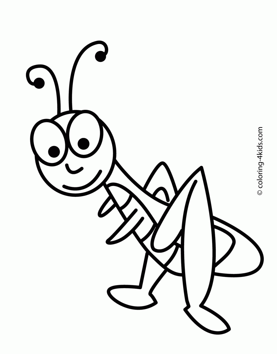 Grasshopper Clipart Black And White