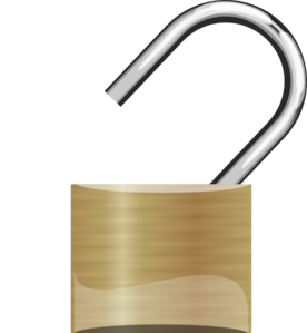 Open Padlock clip art - vector clip art online, royalty free ...