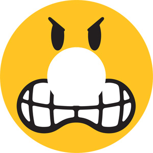 Angry Smiley Face Contact Lenses (Pair) | Smiley Face Contact Lenses