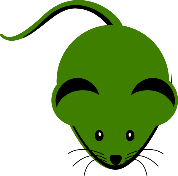 Cute Green Mouse Cartoon clip art - vector clip art online ...