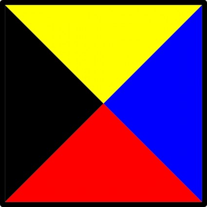 International Maritime Signal Flag Zulu clip art Vector clip art ...