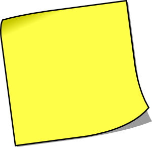 Blank Sticky Note clip art - vector clip art online, royalty free ...