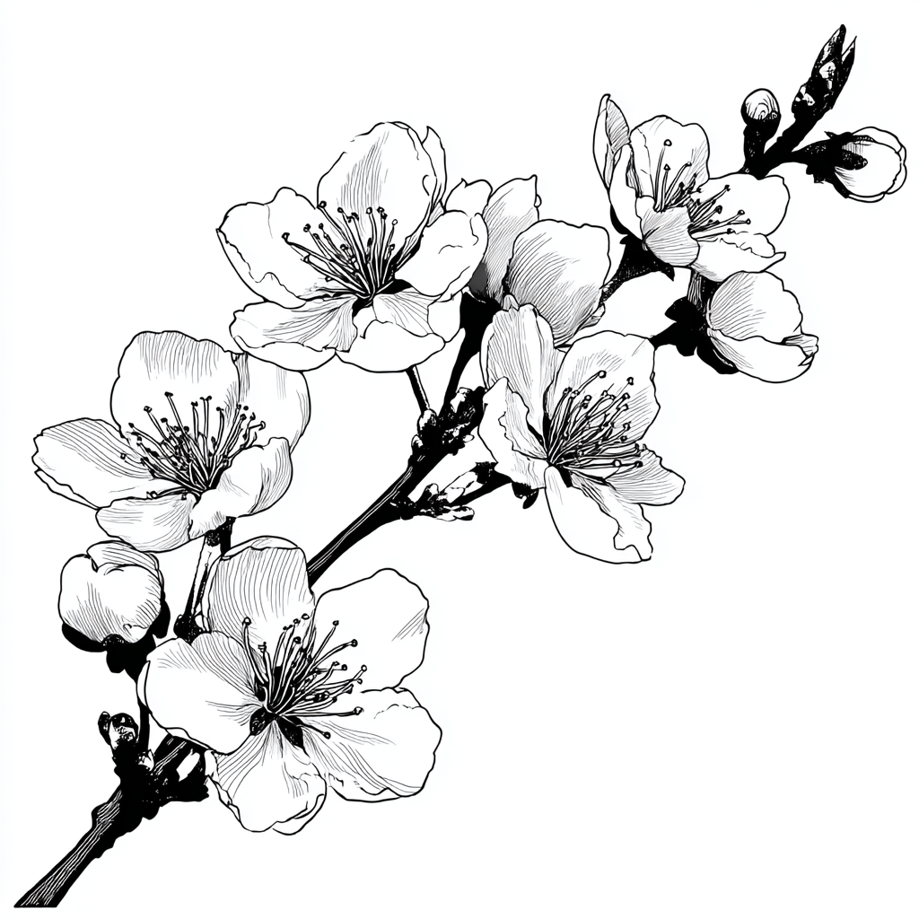 Cherry Blossoms Sketch