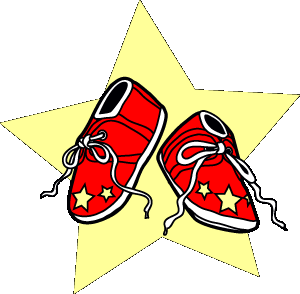 Baby Booties | Baby Clip Art on Black backdrop - Christart.
