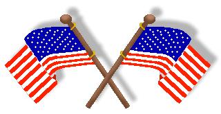 Patriotic clip art and memorial clip art of American flags with ...
