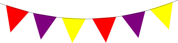 Red Purple Yellow Bunting clip art - vector clip art online ...