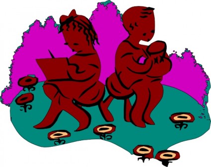 Kids Art Painting Coloring clip art Vector clip art - Free vector ...