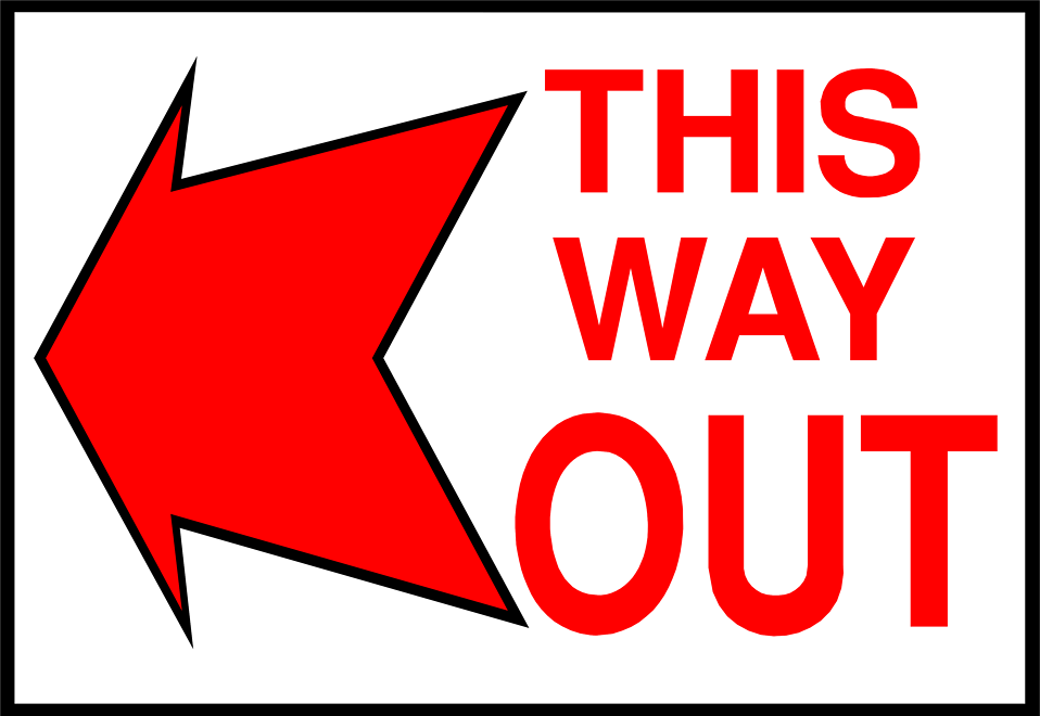 Exit Sign Clipart - Cliparts and Others Art Inspiration