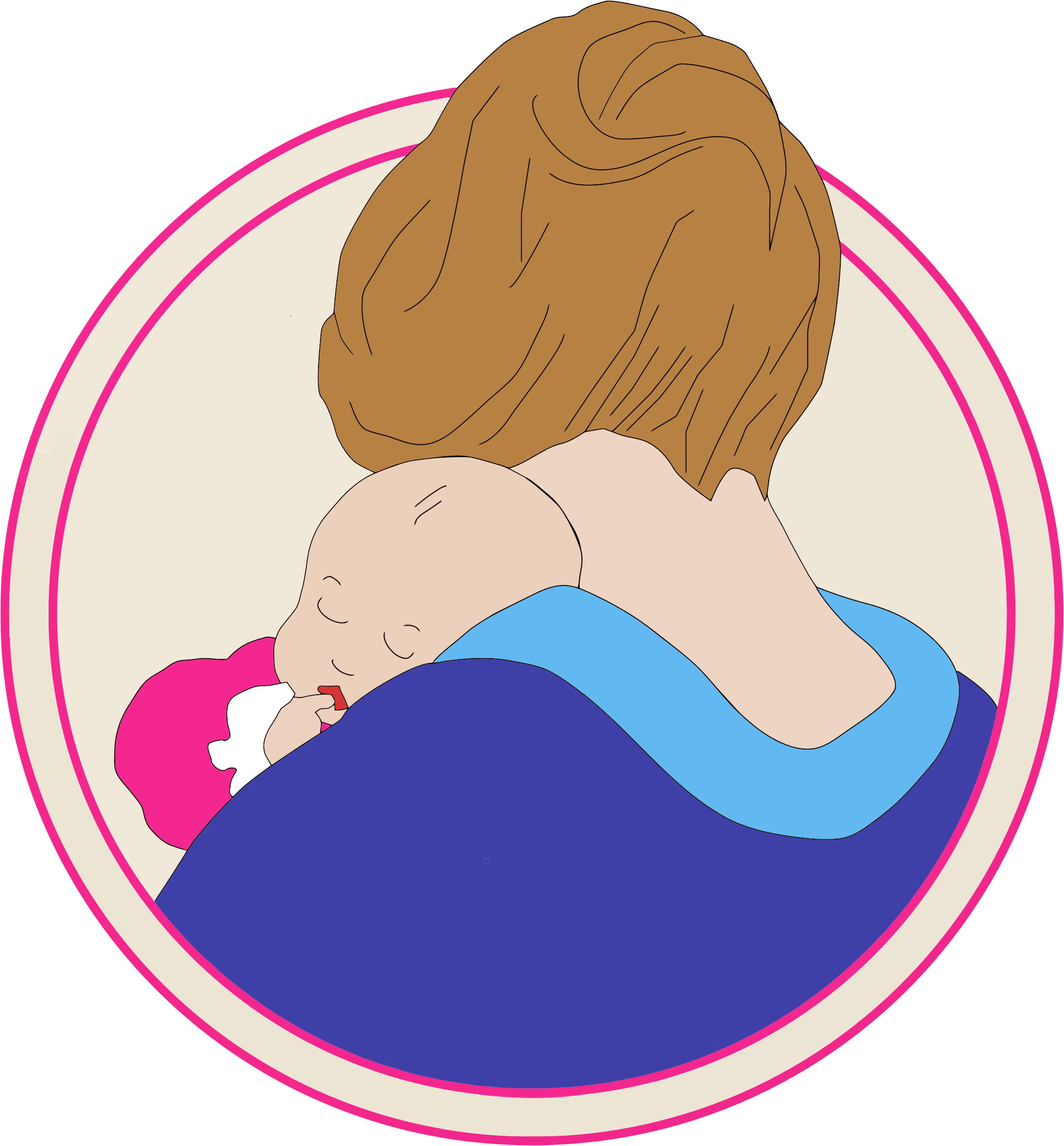 Clipart - Mother Baby Vintage